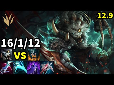 Rengar Jungle vs Olaf - EUW Master | Patch 12.9
