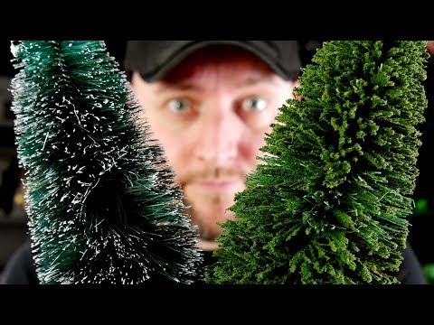 How to Make Cheap Christmas Village Pine Trees Look Better