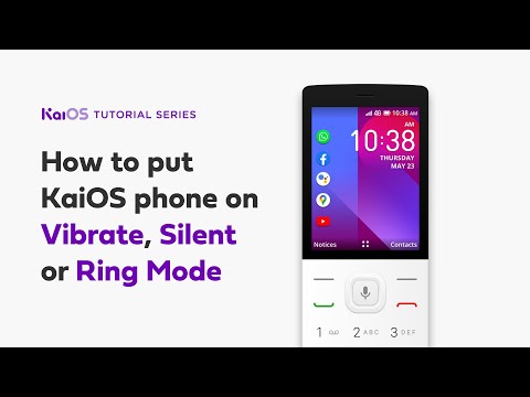 How to put KaiOS phone on vibrate, silent, or ring mode