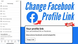 How To Change Facebook Profile URL || Edit Facebook Profile Link