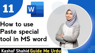 How to use Paste special tool in MS word || Guide Me Urdu || 2023