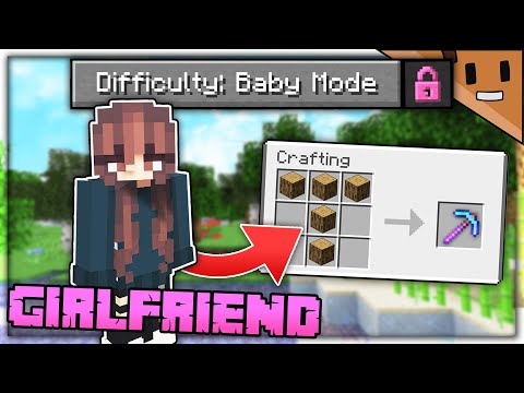 My GIRLFRIEND Beat Minecraft in "BABY MODE" Difficulty!