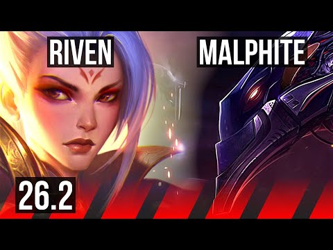 RIVEN vs MALPHITE (TOP) | 54K damage, 4k gold comeback | JP Challenger | 26.2