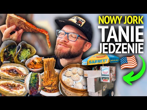 TANIE JEDZENIE w Nowym Jorku - STREET FOOD: pizza, hot dogi, bajgle i szama z Chinatown [NOWY JORK]