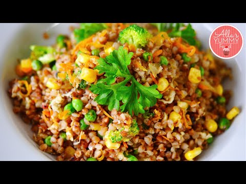 How to cook Buckwheat - Vegetable Stir Fry - Russian Food - Жареная гречка