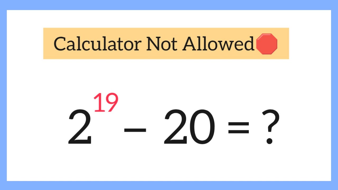 Challenging Maths Problem | Solve Without Calculator 🛑