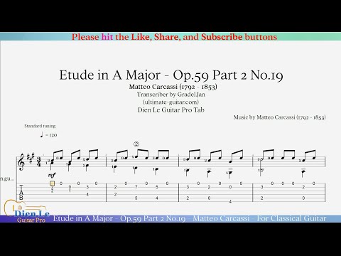 Opus 59 Part 2 No 19 - Etude In A Major - Matteo Carcassi
