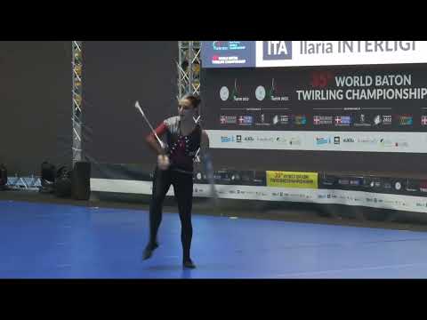 Ilaria Interligi (ITA) Senior Women Semifinal World Baton Twirling Championship Turin 2022