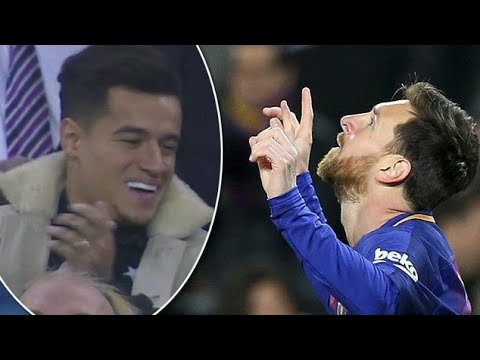 Coutinho Funny Reactions on Messi Goals ● Barcelona vs Celta Vigo (5-0) HD