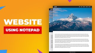 How to make a website using Notepad | Beginner