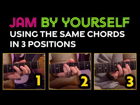 Jam by yourself using the same chords in 3 positions. Solo blues guitar lesson - EP467