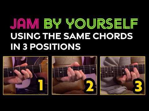 Jam by yourself using the same chords in 3 positions. Solo blues guitar lesson - EP467