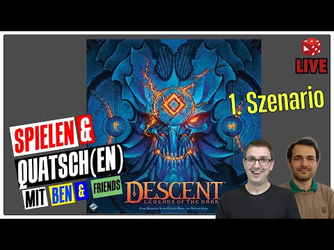 Descent: Legenden der Finsternis - Szernario 1 - Brettspiel Live Let's Play deutsch - Lernpartie