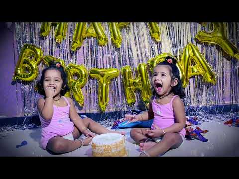sahasra and sisira Birthday cake smash video
