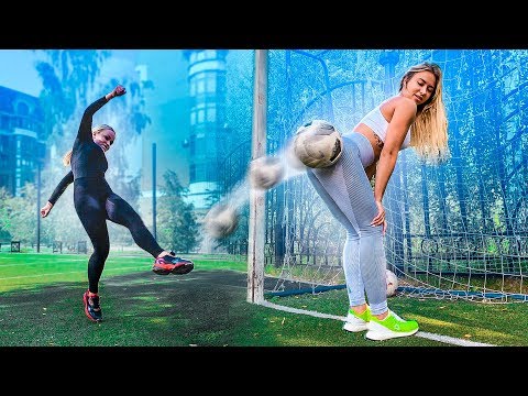 САША ЛУКЬЯНОВА ПРОБИВАЕТ СОКОЛОВОЙ / ФУТБОЛЬНЫЙ ЧЕЛЛЕНДЖ