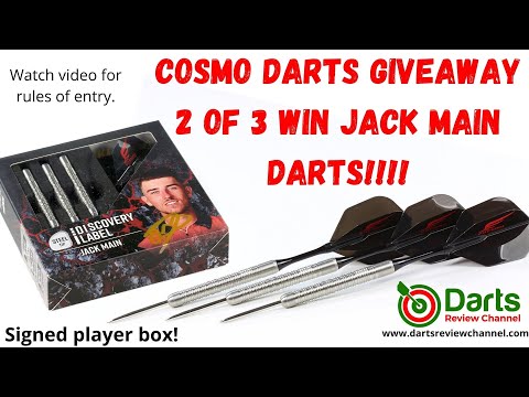 Ended! Cosmo Darts Giveaway 2 Of 3 Win Signed Jack Main Darts