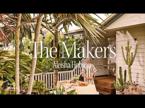 Artist Aleisha Hobson’s Tropical Queensland Cottage | The Makers Home Tours | Bed Threads