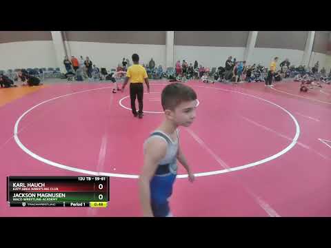 59-61 Lbs Round 2 - Karl Hauch, Katy Area Wrestling Club Vs Jackson Magnusen, Waco Wrestling Acade