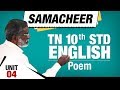 TN 10th Std English Going For Water UNIT 04 Poem
