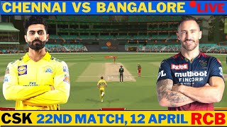🔴 Live: CSK Vs RCB | Live Scores and Commentary CHENNAI vs BANGALORE | Only in India | 22nd IPL 2022