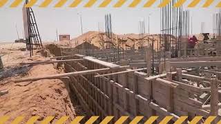 قطعة 15L بيت الوطن الحي السادس (صب القواعد وعمدان البدروم والحوائط )