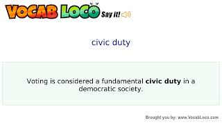 Video thumbnail for civic duty