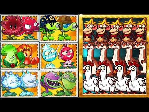 PvZ 2 Random 30 Best Pair Team Plants vs Team Animal Zombie LEVEL 50 - Who Will Win?