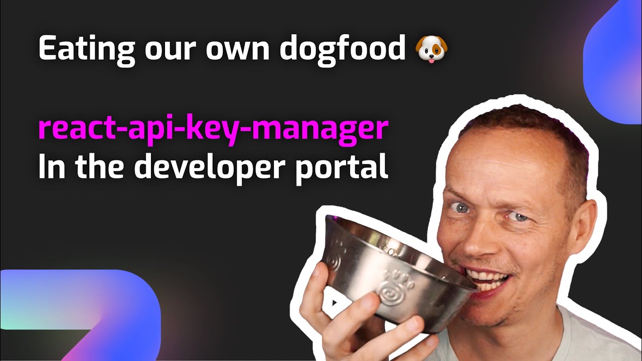Eating our own dogfood - using react-api-key-manager in our own developer portal