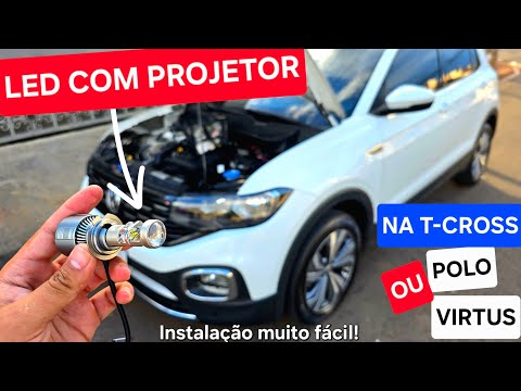 Instalando mini projetor LED na T-cross