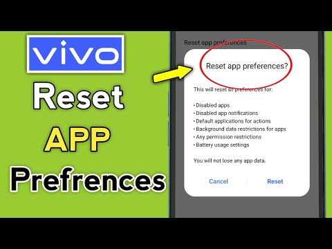 Vivo Phone Reset App Preferences Setting | Vivo Y29 & T3x