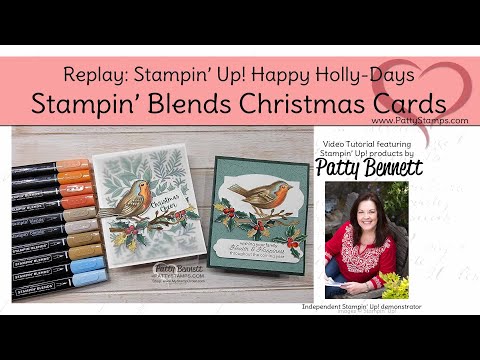 Happy Holly-Days bird with Stampin' Blends Markers