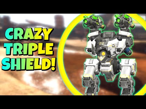 OMG! Triple Aegis Shield Fortified BULWARK Bane Walking Fortress Brutal War Robots MK3 Gameplay WR