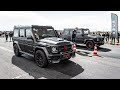 Brabus 700 G63 Vs 1100 HP Brabus G850 Vs Ferrari California T Vs Mercedes A45 AMG Dragrace