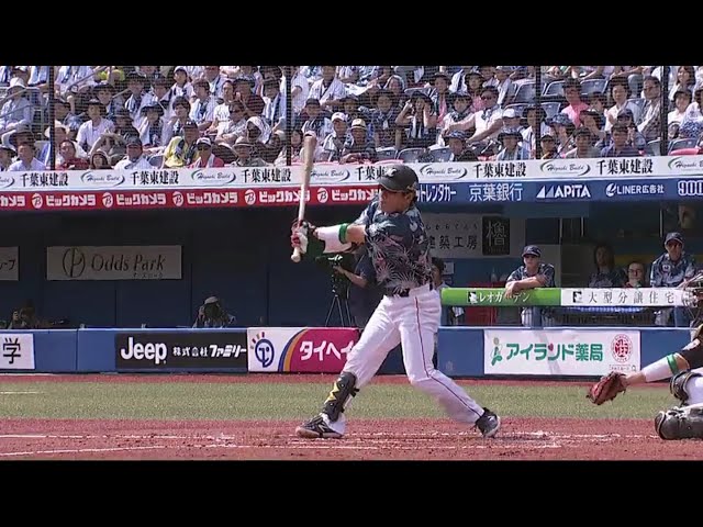 【1回裏】マリーンズ・角中 追い込まれながらも食らいついたタイムリー!! 2018/7/7 M-F