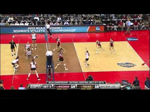 Texas vs Wisconsin NCAA Volleyball 2013 [Set 3]