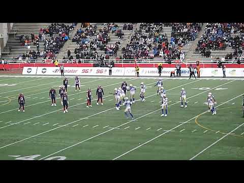 Montreal Alouettes DB Wesley Sutton penalized for pass interference vs. Winnipeg Blue Bombers 11/1