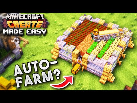 Ultimate Guide to Easy Automatic Crop Farms! | Minecraft Create Tutorial