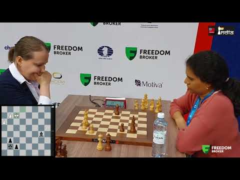 Humpy spots a brilliant tactic to finish off the game | Gunina vs Koneru Humpy | World Blitz 2022