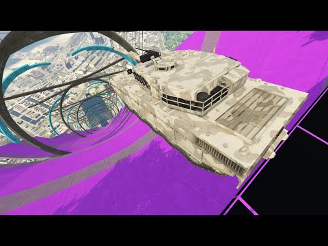 MEGA RAMPA INCREIBLE BAJADA CON UN TANQUE! - GTA ONLINE