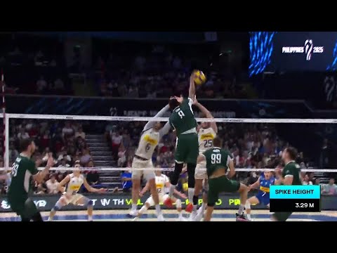 Wilfredo Leon DETONATES for Poland vs. Italy in Set 2 | 2025 FIVB Men's World Championship
