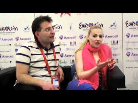 ESCKAZ.COM live in Baku Valentina Monetta (San Marino) interview