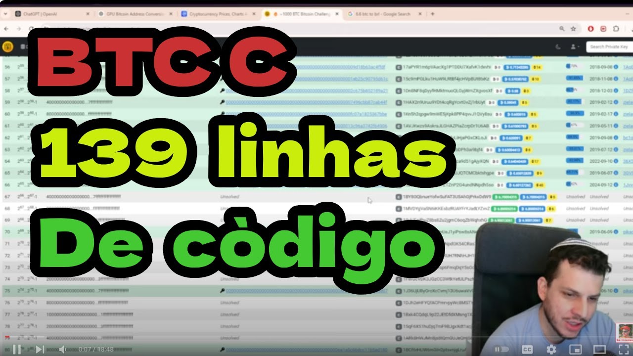 BTC FINDER Feito em C - 70keys/s - 1 thread