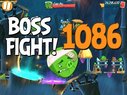 Angry Birds 2 Boss Fight 154! Chef Pig Level 1086 Walkthrough - iOS, Android