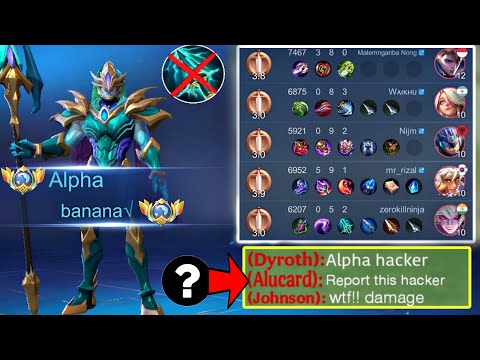 WHEN GLOBAL ALPHA ABUSE THIS 1 HIT DELETE BUILD!! ENEMY AUTO SURRENDER💀#mobilelegends