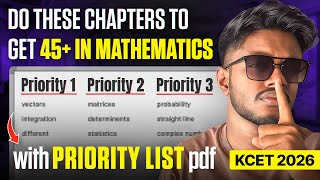 Download lagu KCET 2026 Priority list for maths to score 45  #kcet2026 #kect #kcetsyllabus #kcetpyq mp3