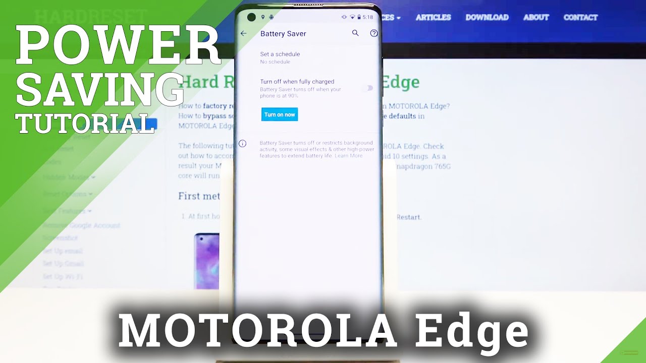 How to Enable Power Saving Mode on Motorola Edge - Battery Saver