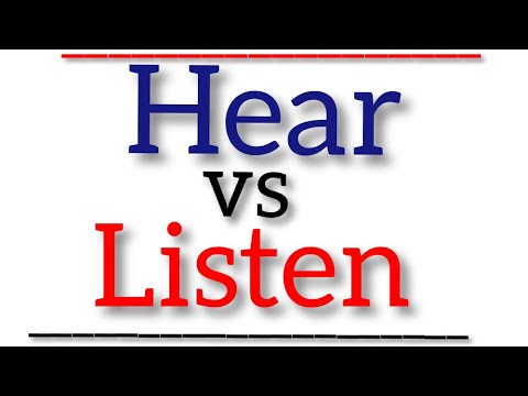 Hear vs Listen || Meaning and Difference || Explore More and Learn