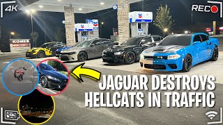 Jaguar Destroys Hellcats In ATL Traffic POV Drive