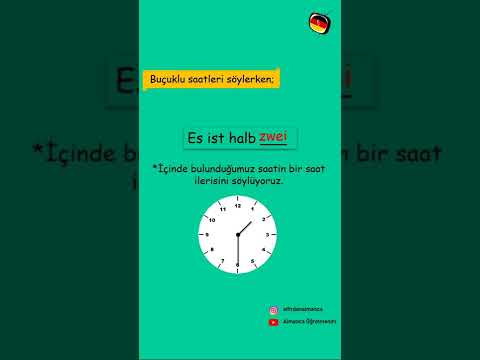 90 saniyede Almanca saatler⏰⌛️
