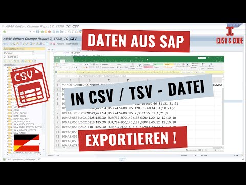 Daten aus SAP in eine CSV / TSV Datei exportieren [deutsch]